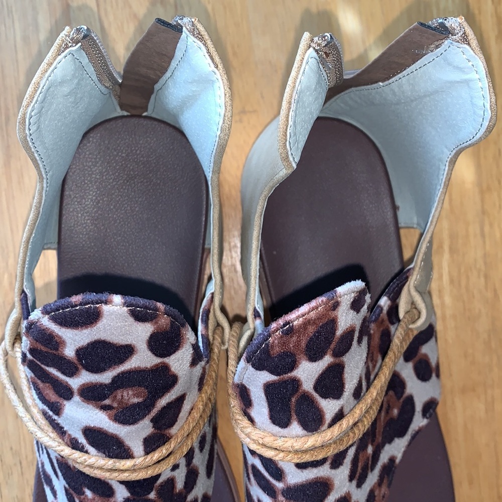 Canvas Leopard boho sandals-NWOT size-11 - Picture 7 of 12